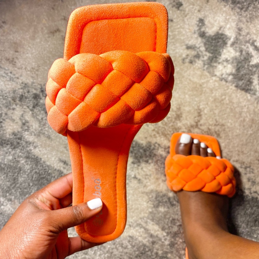 Brielle Braided Sandals Tangerine